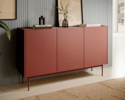 Piaski Komody*Minimalistyczna komoda z szafkami Colour ceramiczny czerwony