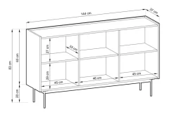 Piaski Komody Do Przedpokoju|Komody Do Jadalni*Minimalistyczna komoda z szafkami Colour kaszmir