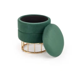 Halmar Fotele*MINTY pufa ciemny zielony / złoty (1p=1szt)1 sztuka