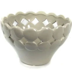 ArteHome Pozostałe Dekoracje*Misa ceramiczna A2864 ażurowe wykończenie klasyczna krem