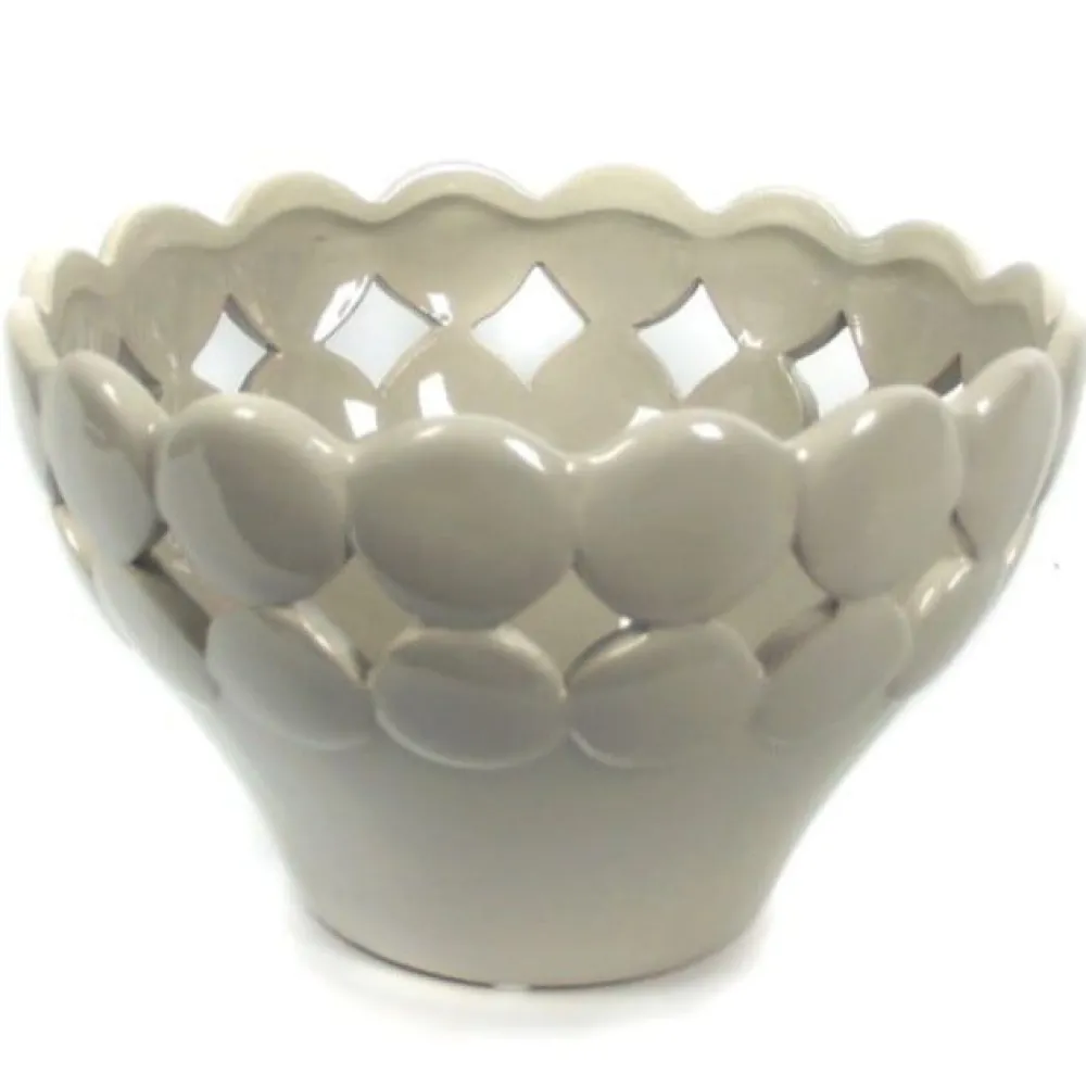 ArteHome Pozostałe Dekoracje*Misa ceramiczna A2864 ażurowe wykończenie klasyczna krem