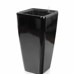 ArteHome Doniczki I Osłonki*Modena Glossy funkcjonalna donica w kolorze czarnym z wkładem nawadniającym 30x30x56
