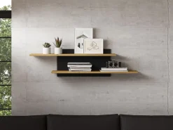 ML Meble Półki*MODESTO 08 dąb stylowy/czarny - półka