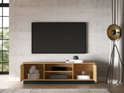 ML Meble Szafki Rtv*MODESTO 06 dąb stylowy/czarny - RTV2D