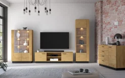 ML Meble Stoliki Kawowe I Ławy*MODESTO 07 dąb stylowy/czarny - stolik