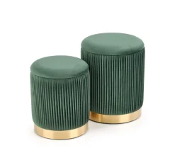 Halmar Fotele*MONTY zestaw 2 puf, ciemny zielony (1p=1kpl)1 sztuka
