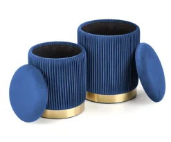 Halmar Fotele*MONTY zestaw 2 puf, granatowy (1p=1kpl)1 sztuka