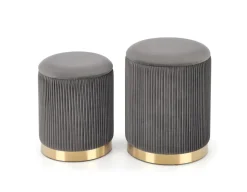 Halmar Fotele*MONTY zestaw 2 puf, popielaty (1p=1kpl)1 sztuka