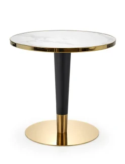 Halmar Stoły*MORATA stół okrągły, biały marmur / czarny / złoty (3p=1szt)1 sztuka