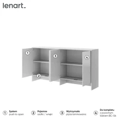 Lenart Tapczany|Nadstawki Do Półkotapczanu*NADSTAWKA BC-11 DO PÓŁKOTAPCZANU POZIOMEGO BIAŁY POŁYSK BED CONCEPT