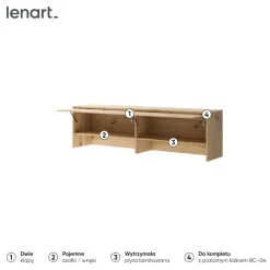 Lenart Tapczany|Nadstawki Do Półkotapczanu*NADSTAWKA BC-09 DO PÓŁKOTAPCZANU POZIOMEGO DĄB ARTISAN BED CONCEPT