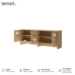 Lenart Tapczany|Nadstawki Do Półkotapczanu*NADSTAWKA BC-10 DO PÓŁKOTAPCZANU POZIOMEGO DĄB ARTISAN BED CONCEPT