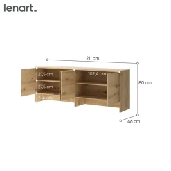 Lenart Tapczany|Nadstawki Do Półkotapczanu*NADSTAWKA BC-10 DO PÓŁKOTAPCZANU POZIOMEGO DĄB ARTISAN BED CONCEPT