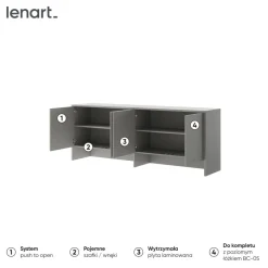 Lenart Tapczany|Nadstawki Do Półkotapczanu*NADSTAWKA BC-10 DO PÓŁKOTAPCZANU POZIOMEGO GRAFITOWA BED CONCEPT