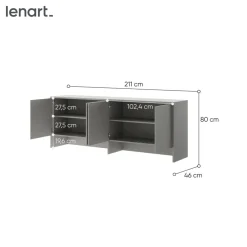 Lenart Tapczany|Nadstawki Do Półkotapczanu*NADSTAWKA BC-10 DO PÓŁKOTAPCZANU POZIOMEGO GRAFITOWA BED CONCEPT