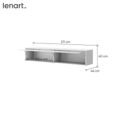Lenart Tapczany|Nadstawki Do Półkotapczanu*NADSTAWKA BC-15 DO PÓŁKOTAPCZANU POZIOMEGO BIAŁY POŁYSK BED CONCEPT