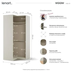 Dzieci Lenart Szafy Do Przedpokoju|Szafy Do Pokoju Młodzieżowego*Narożna szafa młodzieżowa Woow WO-01 kolor szampański