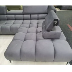 Wersal Narożniki Do Salonu|Narożniki*Narożnik z elektrycznym wysuwem siedziska Plaza L grafitowy Solar 96