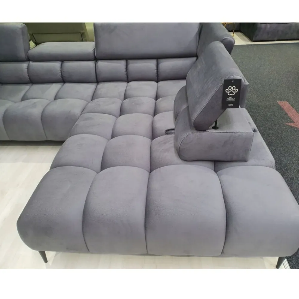 Wersal Narożniki Do Salonu|Narożniki*Narożnik z elektrycznym wysuwem siedziska Plaza L grafitowy Solar 96