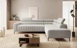 Wersal Narożniki Do Salonu|Narożniki*Narożnik z funkcją spania 140x197 i pojemnikiem prawostronny Gandi Corner Vouge 02 - piaskowy