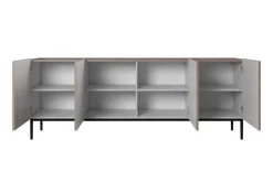 Bogart Komody*NICOLE KOMODA 200 4D - anticrosa / czarny stelaż