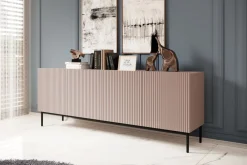 Bogart Komody*NICOLE KOMODA 200 4D - anticrosa / czarny stelaż