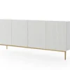 Bogart Komody*NICOLE KOMODA 200 4D - biały mat / złoty stelaż