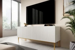 Bogart Komody*NICOLE KOMODA 200 4D - biały mat / złoty stelaż