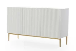 Bogart Komody*NICOLE KOMODA 150 3D - biały mat / złoty stelaż