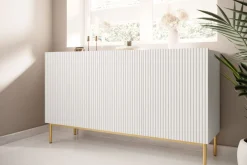 Bogart Komody*NICOLE KOMODA 150 3D - biały mat / złoty stelaż