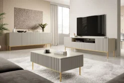 Bogart Komody*NICOLE KOMODA 200 4D - cashmere / złoty stelaż