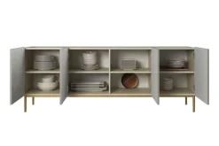 Bogart Komody*NICOLE KOMODA 200 4D - cashmere / złoty stelaż