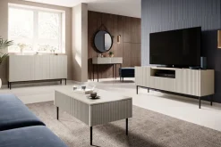 Bogart Komody*NICOLE KOMODA 150 3D - cashmere / czarny stelaż