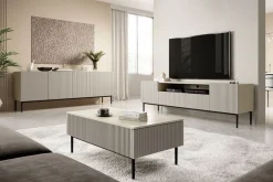 Bogart Komody*NICOLE KOMODA 200 4D - cashmere / czarny stelaż