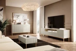 Bogart Komody*NICOLE KOMODA 150 3D - cashmere / złoty stelaż