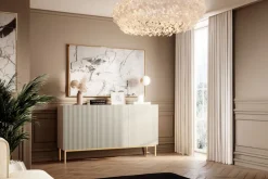Bogart Komody*NICOLE KOMODA 150 3D - cashmere / złoty stelaż
