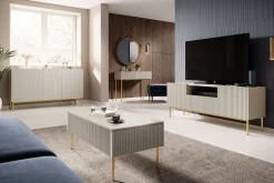 Bogart Komody*NICOLE KOMODA 150 3D - cashmere / złoty stelaż