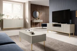 Bogart Komody*NICOLE KOMODA 150 3D - cashmere / złoty stelaż