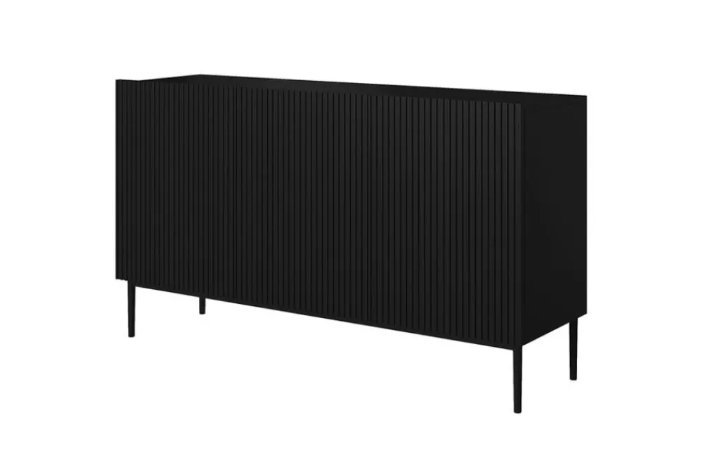 Bogart Komody*NICOLE KOMODA 150 3D - czarny mat / czarny stelaż
