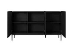 Bogart Komody*NICOLE KOMODA 150 3D - czarny mat / czarny stelaż