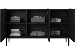 Bogart Komody*NICOLE KOMODA 150 3D - czarny mat / czarny stelaż