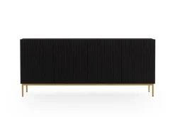 Bogart Komody*NICOLE KOMODA 200 4D - czarny mat / złoty stelaż