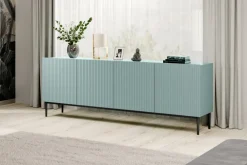 Bogart Komody*NICOLE KOMODA 200 4D - fjord / czarny stelaż