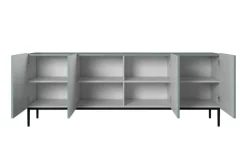 Bogart Komody*NICOLE KOMODA 200 4D - fjord / czarny stelaż