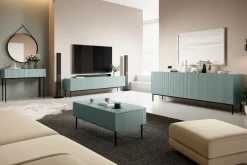 Bogart Komody*NICOLE KOMODA 200 4D - fjord / czarny stelaż