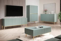 Bogart Komody*NICOLE KOMODA 150 3D - fjord / złoty stelaż