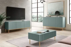 Bogart Komody*NICOLE KOMODA 150 3D - fjord / złoty stelaż