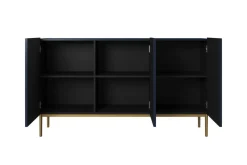 Bogart Komody*NICOLE KOMODA 150 3D - wave blue / złoty stelaż