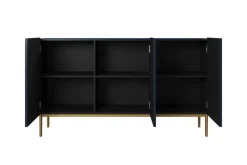 Bogart Komody*NICOLE KOMODA 150 3D - wave blue / złoty stelaż