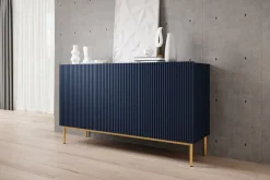 Bogart Komody*NICOLE KOMODA 150 3D - wave blue / złoty stelaż